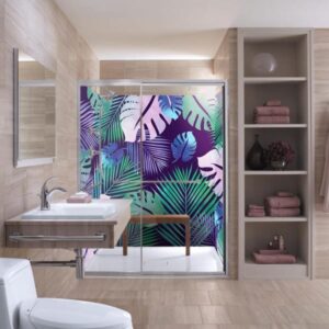 panneau mural douche tropical