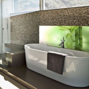 crédence baignoire bambou