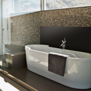 crédence baignoire noir