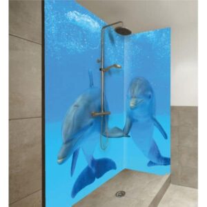 panneau mural douche dauphin