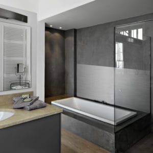 crédence baignoire inox brossé