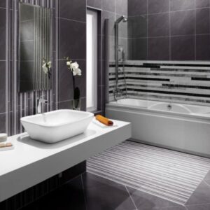 crédence baignoire lines gris