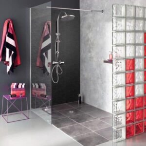 panneau mural douche noir graphite