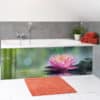 décoration tablier de baignoire fleur de lotus rose