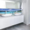 crédence vasque, photo Island, panneau aluminium composite