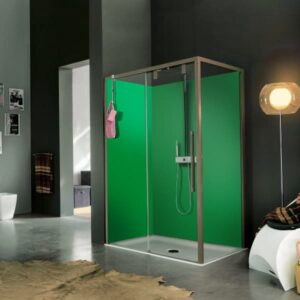 panneau mural douche vert