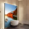 photo lac du jura, panneau salle de bains étanche imprimé, ambiance voyage