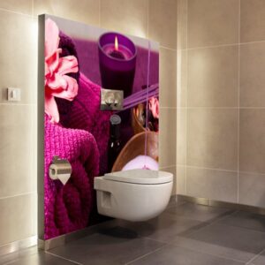 panneau mural salle de bains ambiance spa