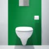 Rénovation wc rapide et facile, crédence salle de bains vert RAL 6024