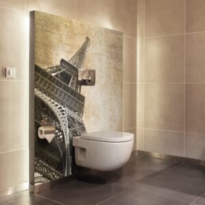 panneau mural salle de bains paris vintage