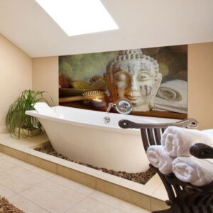 crédence baignoire ambiance bouddha