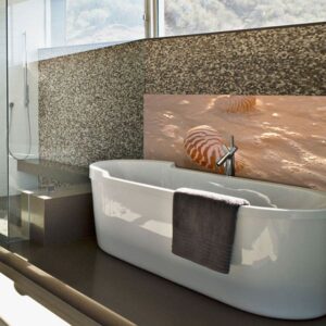 crédence baignoire coquillages