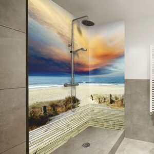 panneau mural douche entrée plage