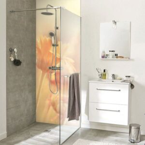 panneau mural douche fleurs délicates