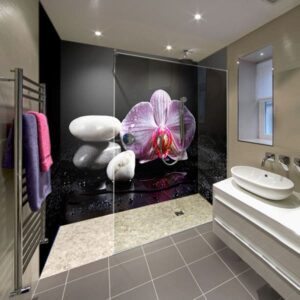 panneau mural douche orchidée