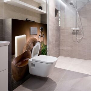 panneau mural salle de bains douceur coco