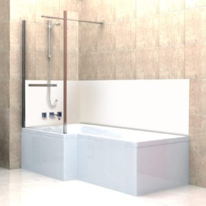 crédence baignoire blanc