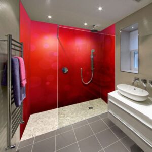 panneau mural douche effet de flou rouge