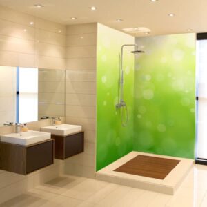 panneau mural douche effet de flou vert