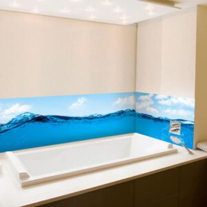 crédence baignoire grand bleu