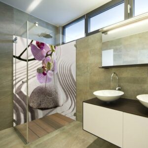 panneau mural douche phalaenopsis