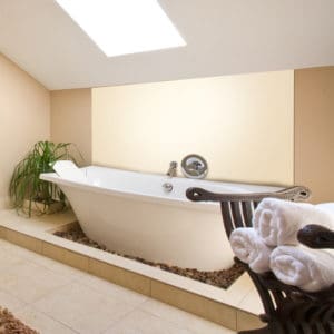 crédence baignoire ivoire