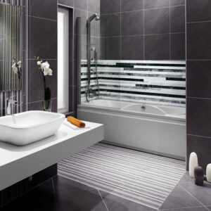 crédence baignoire lines blanc