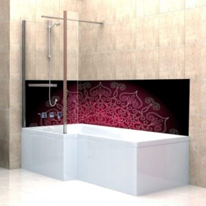 crédence baignoire mandala rose