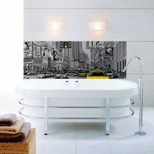 crédence baignoire ambiance urbaine gris