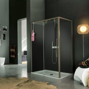 panneau mural douche noir