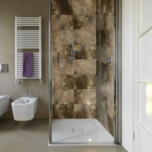 panneau mural douche rust