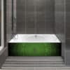 panneau aluminium composite pour salle de bains, décor mandala vert