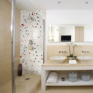 panneau mural douche terrazzo