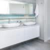 panneau aluminium composite, protection murale salle de bains, esprit cabane