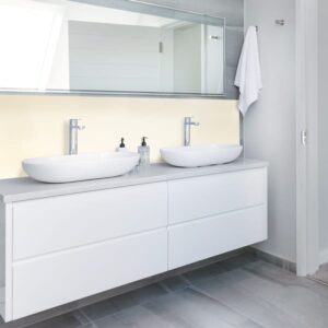 panneau mural salle de bains ivoire