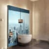 Panneau imprimé gratte-ciel new york pour salle de bains