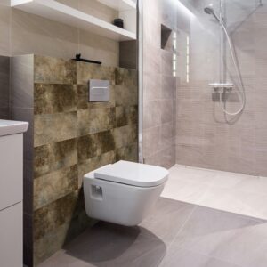 panneau mural salle de bains rust