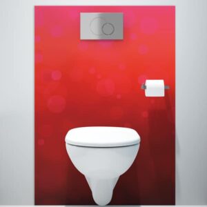 panneau mural salle de bains effet de flou rouge