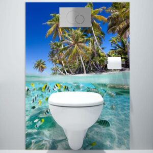 panneau mural salle de bains bora bora