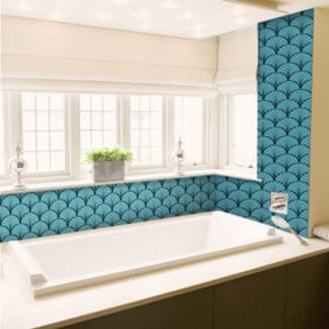 crédence baignoire rosace art déco