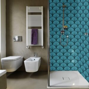 panneau mural douche rosace art déco