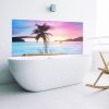 décoration mural salle de bains décor palm beach, ambiance voyage, dimensions personnalisables