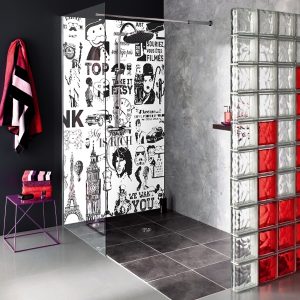 panneau mural douche pêle mêle