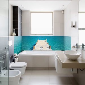 crédence baignoire lagon infini