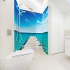 Rénovation salle de bains voyage, baignoire et douche sans joint, crédence aluminium composite escape