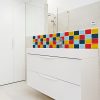 crédence salle de bains type pop art couleur