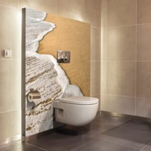 panneau mural salle de bains écume