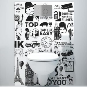 panneau mural salle de bains pêle-mêle