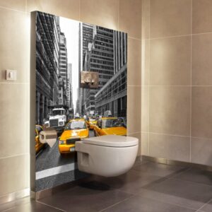 panneau mural salle de bains taxis-new-yorkais