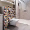 décoration mural salle de bains décor nuancier, ambiance urban chic, dimensions personnalisables